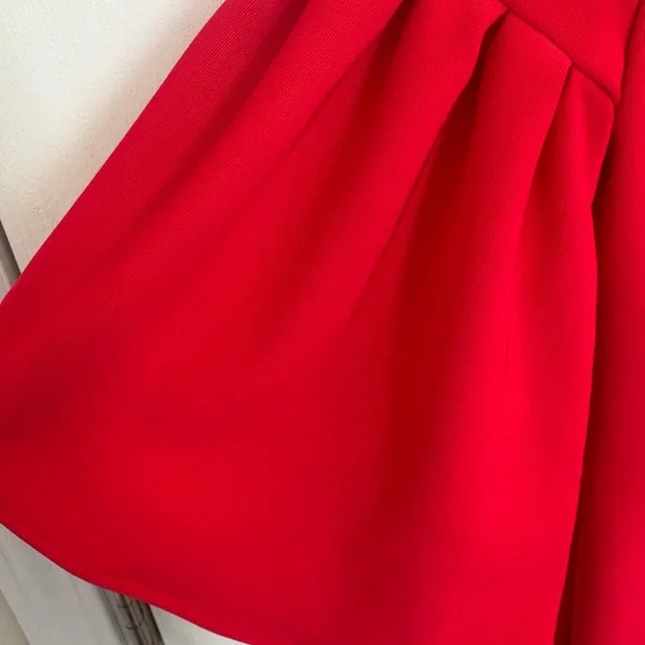 Belle Badgley Mischka Red Cocktail Dress Size 4 Bell Sleeve NWT - Picture 5 of 6
